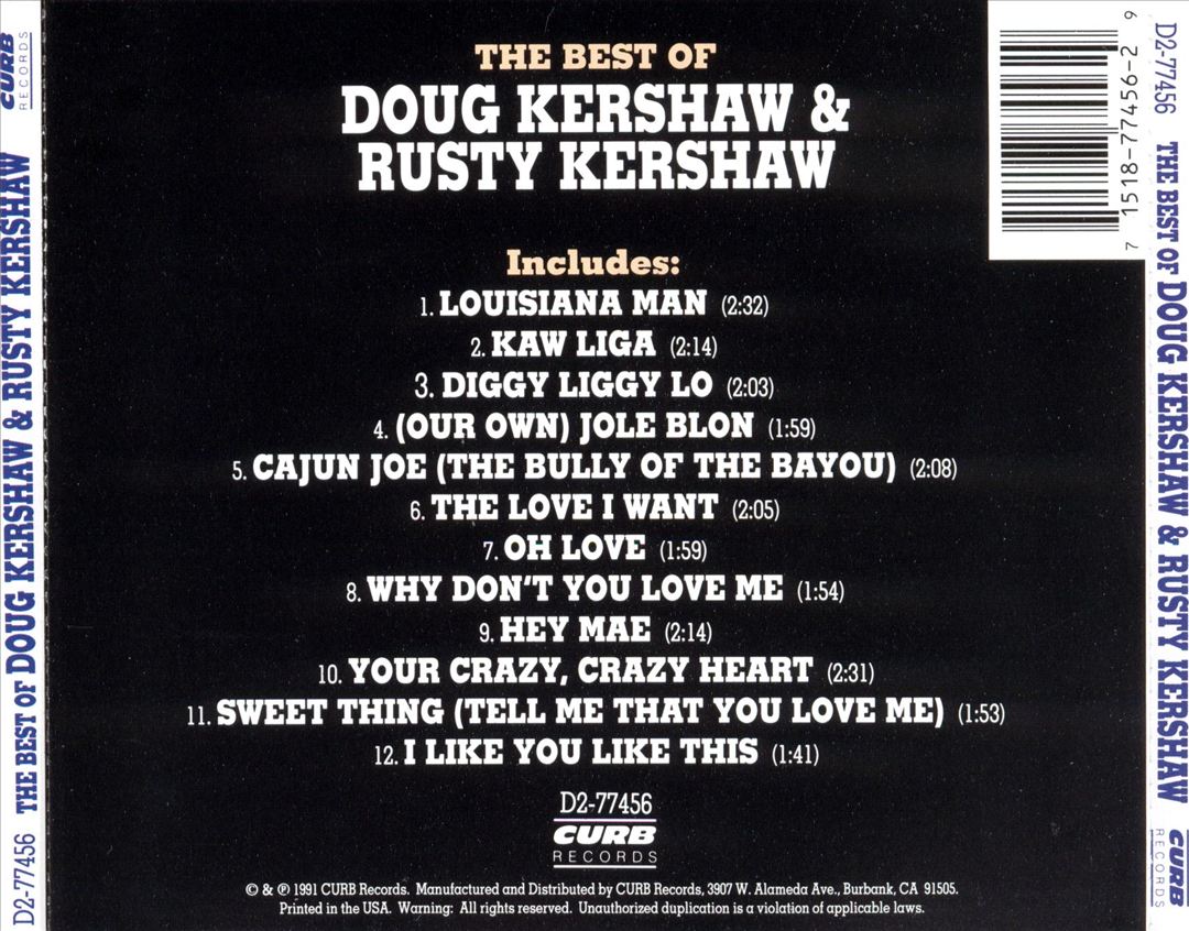 Best of Doug & Rusty Kershaw cover art