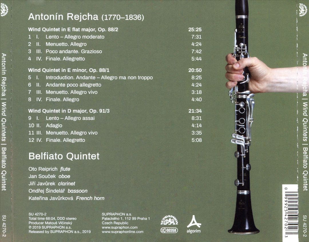 Antonin Rejcha: Wind Quintets cover art