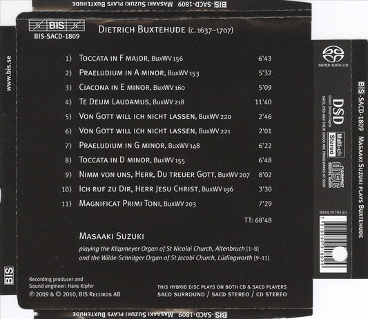 Masaaki Suzuki plays Buxtehude cover art