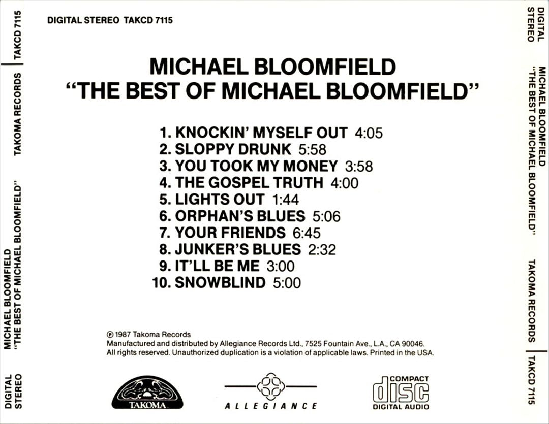 Best of Michael Bloomfield [Takoma] cover art