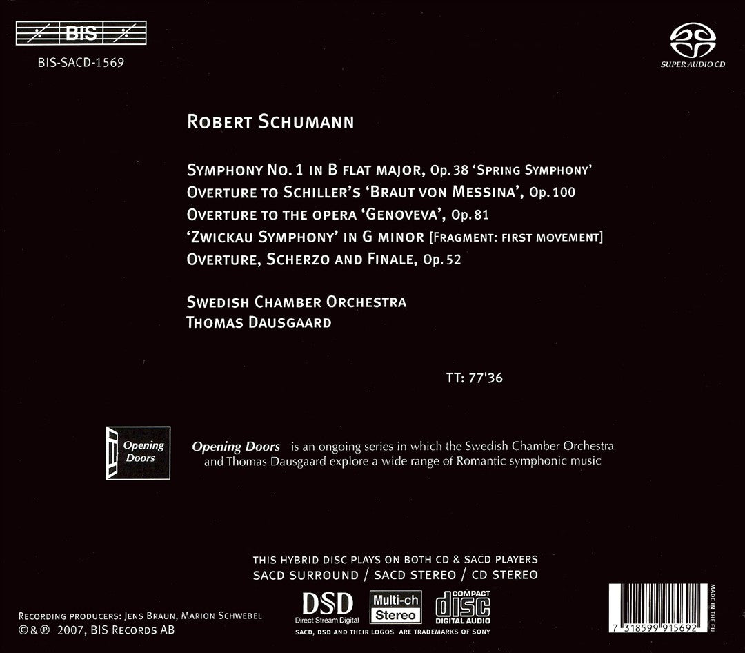 Schumann: Symphony No. 1; Overtures  cover art