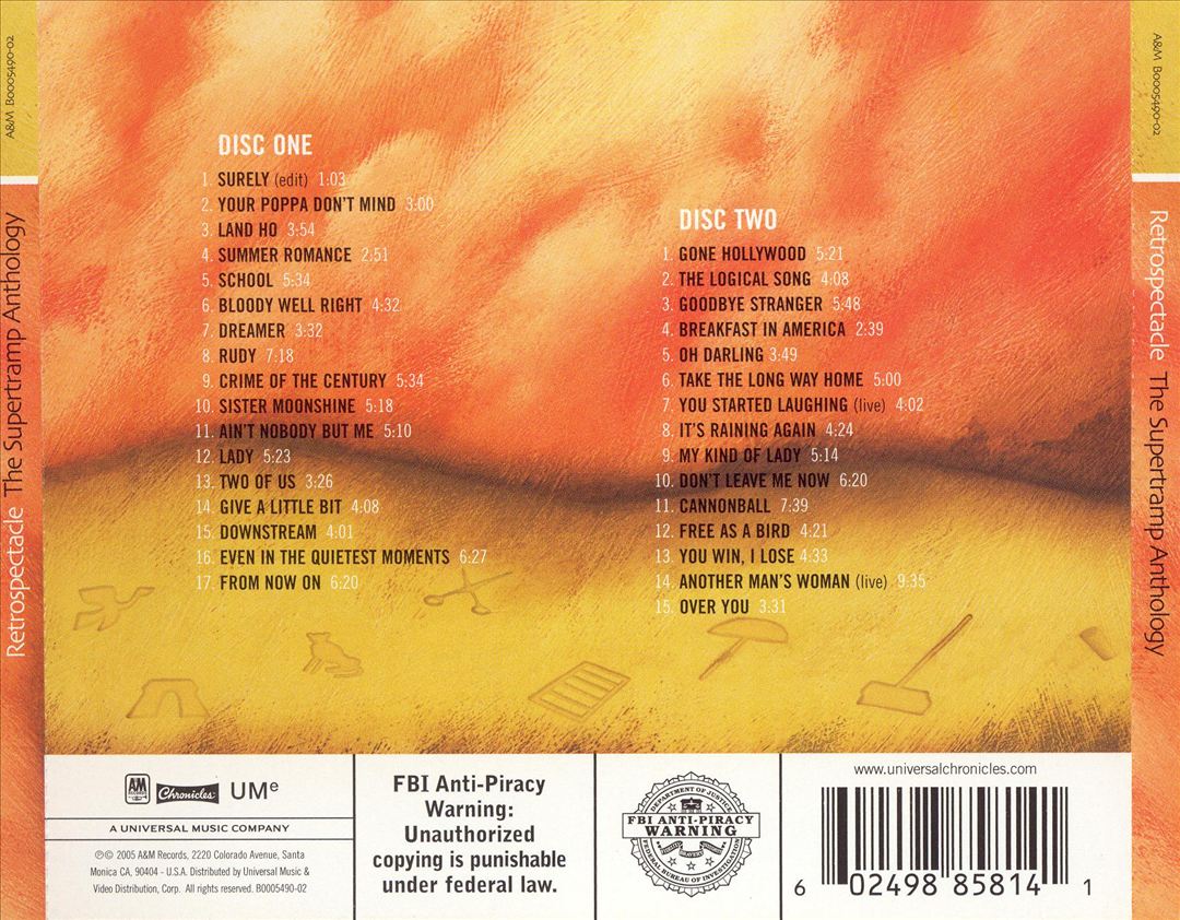 Retrospectacle: The Supertramp Anthology cover art