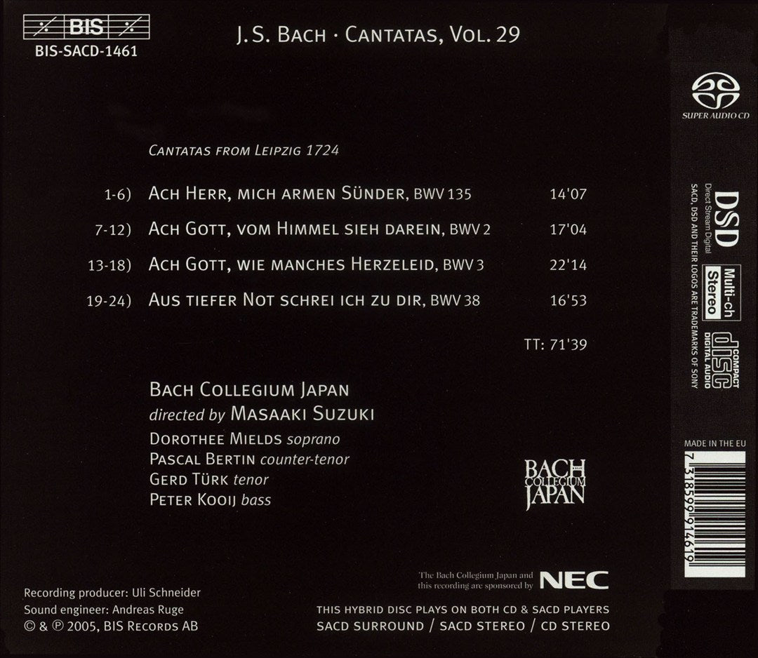 Bach: Cantatas, Vol. 29 - BWV 2, 3, 38, 135 cover art