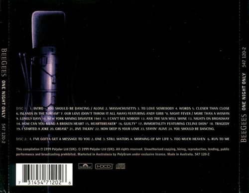 One Night Only [Australia Bonus CD] cover art