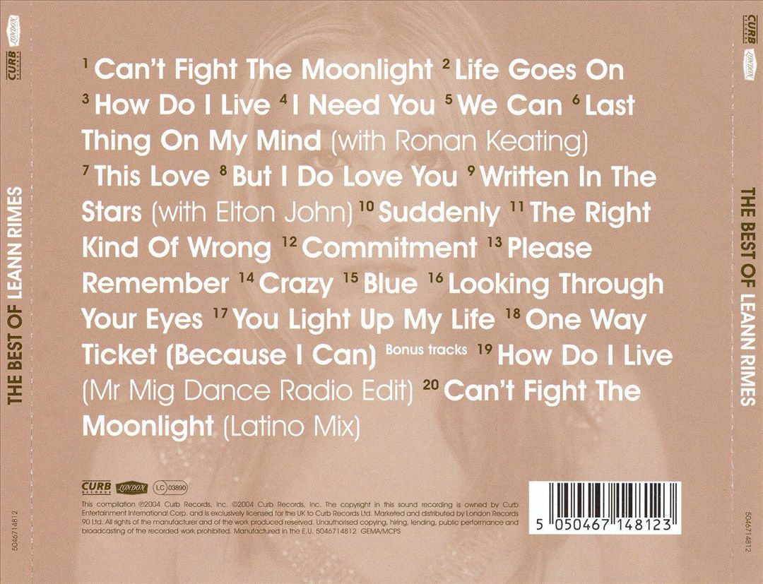 Best of LeAnn Rimes [Curb/London] cover art