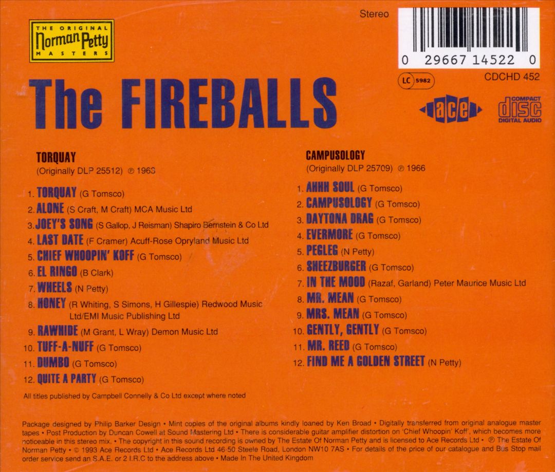 The Best of the Fireballs : The Original Norman Petty Masters cover art