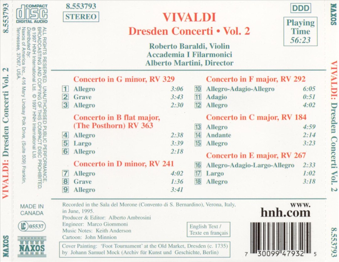 Vivaldi: Dresden Concerti, Vol. 2 cover art
