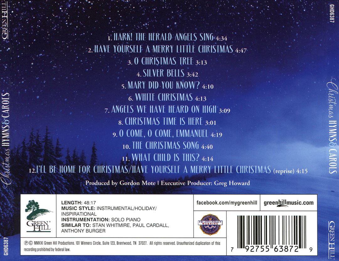 Christmas Hymns and Carols: Solo Piano cover art