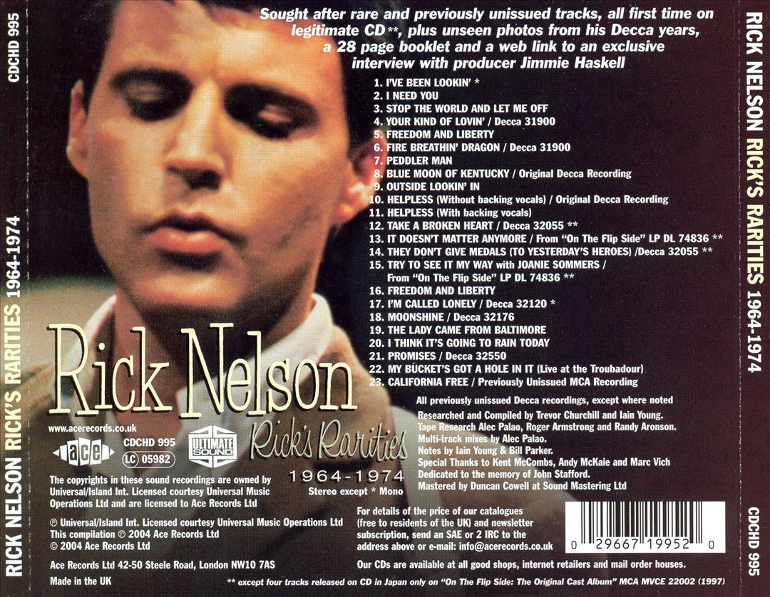 Rick's Rarities 1964-1974 cover art