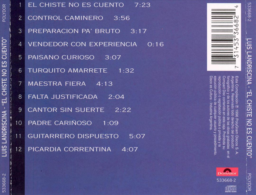 Chiste No Es Cuento cover art