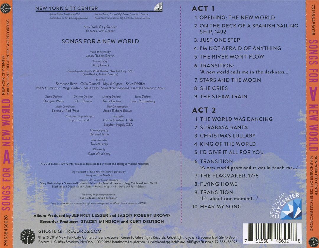 Songs for a New World [2018 Encores! Off-Center Cast Recording] cover art