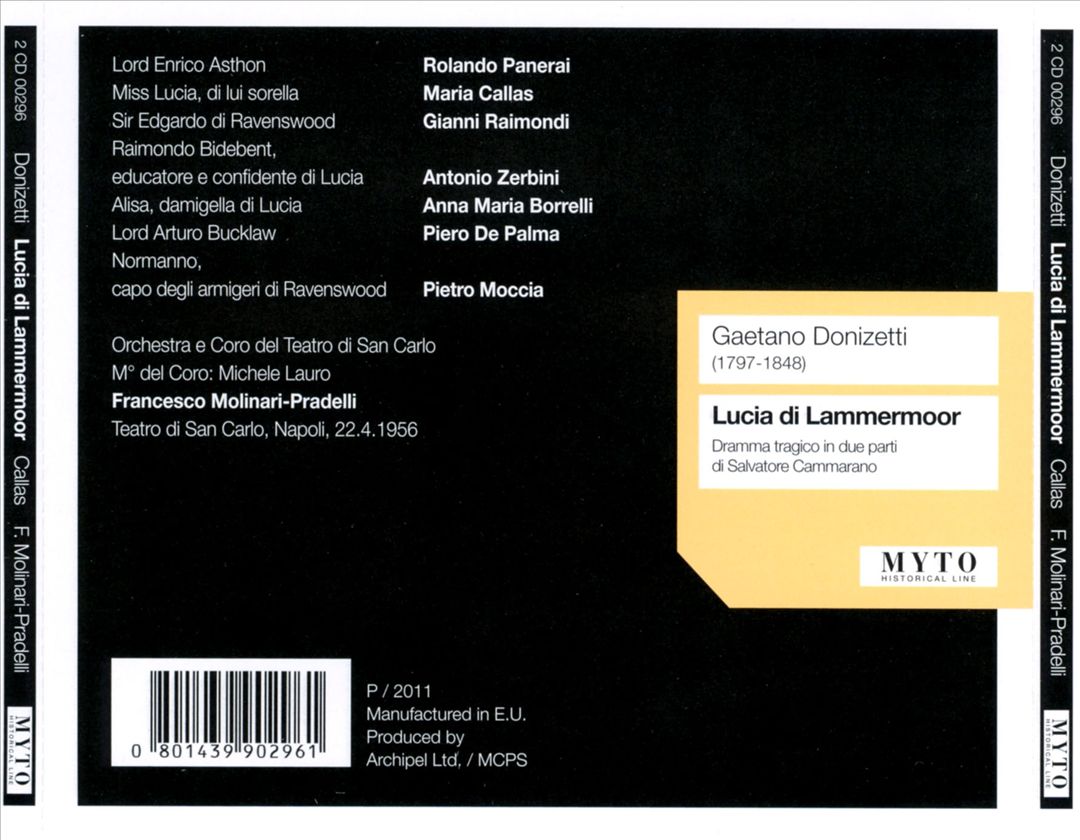 Gaetano Donizetti: Lucia di Lammermoor cover art