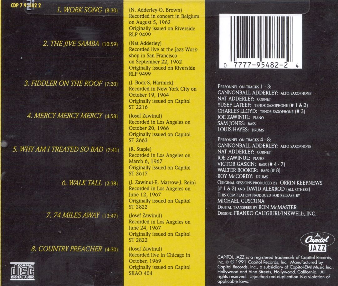 Best of Cannonball Adderley: The Capitol Years cover art