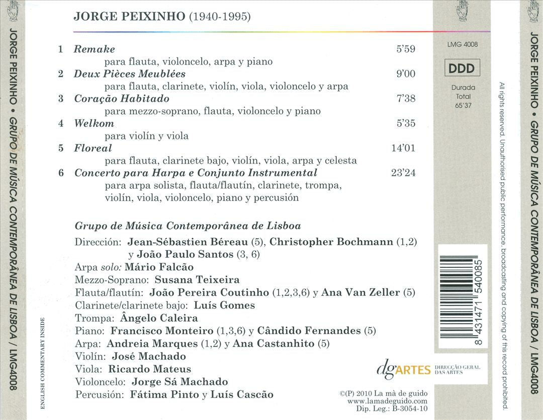 Jorge Peixinho: Remake; Deux Pièces Meublées; Coraçao Habitado cover art