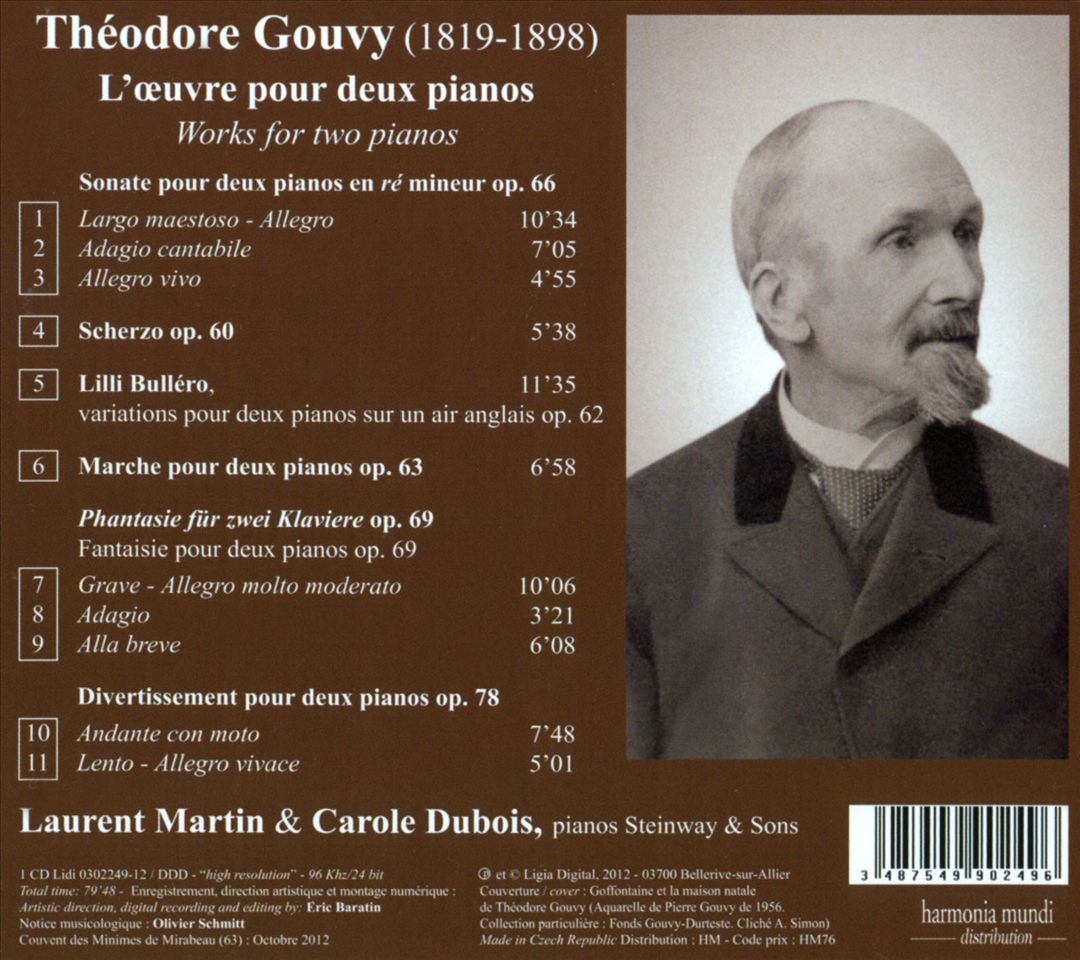 Théodore Gouvy: L'Œuvre pour Deux Pianos cover art