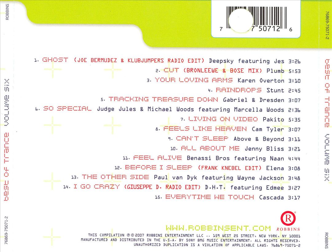 Best of Trance, Vol. 6 cover art