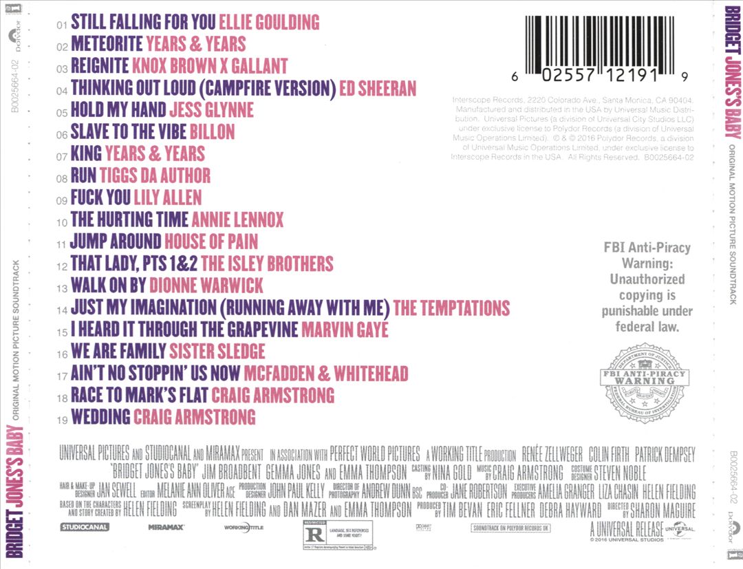 Bridget Jones's Baby [Original Motion Picture Soundtrack] cover art