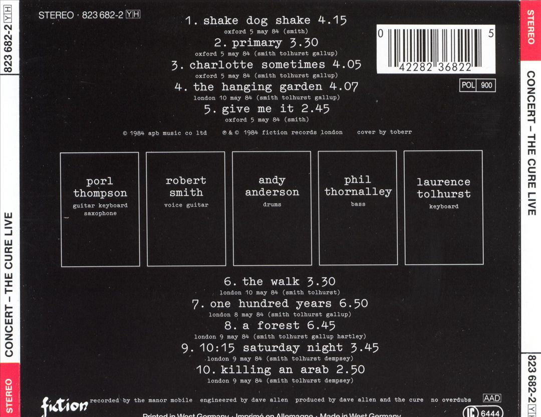 Concert: The Cure Live cover art
