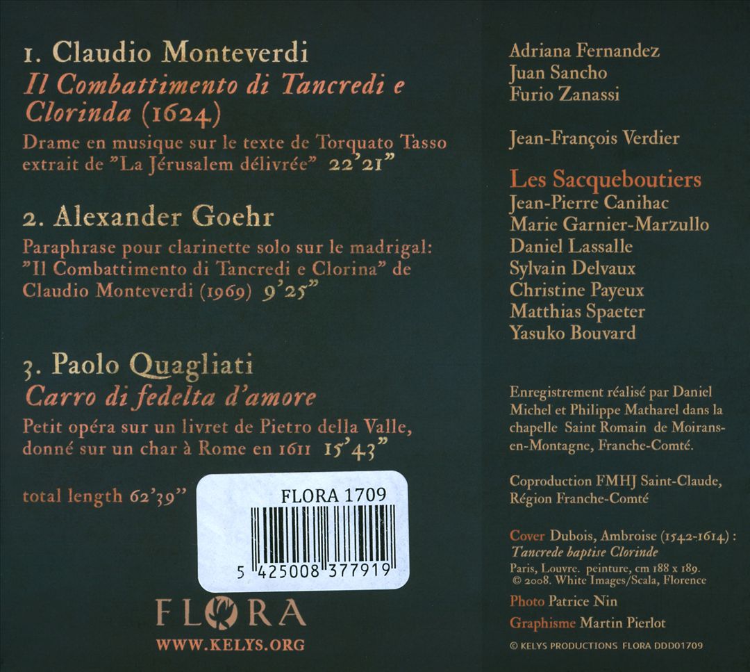 Monteverdi: Il Combatimentto di Tancredi & Clorinda cover art