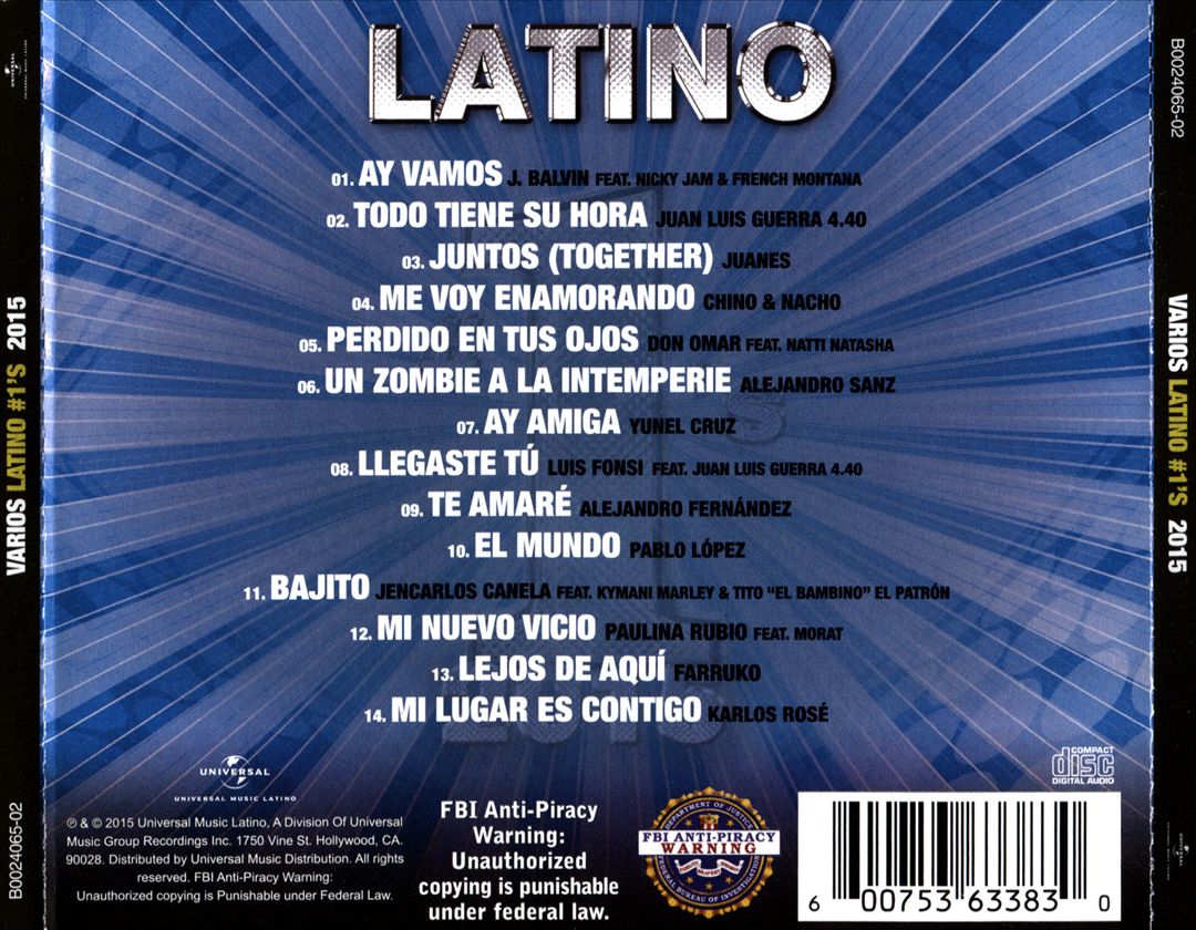 Latino No. 1's 2015 cover art