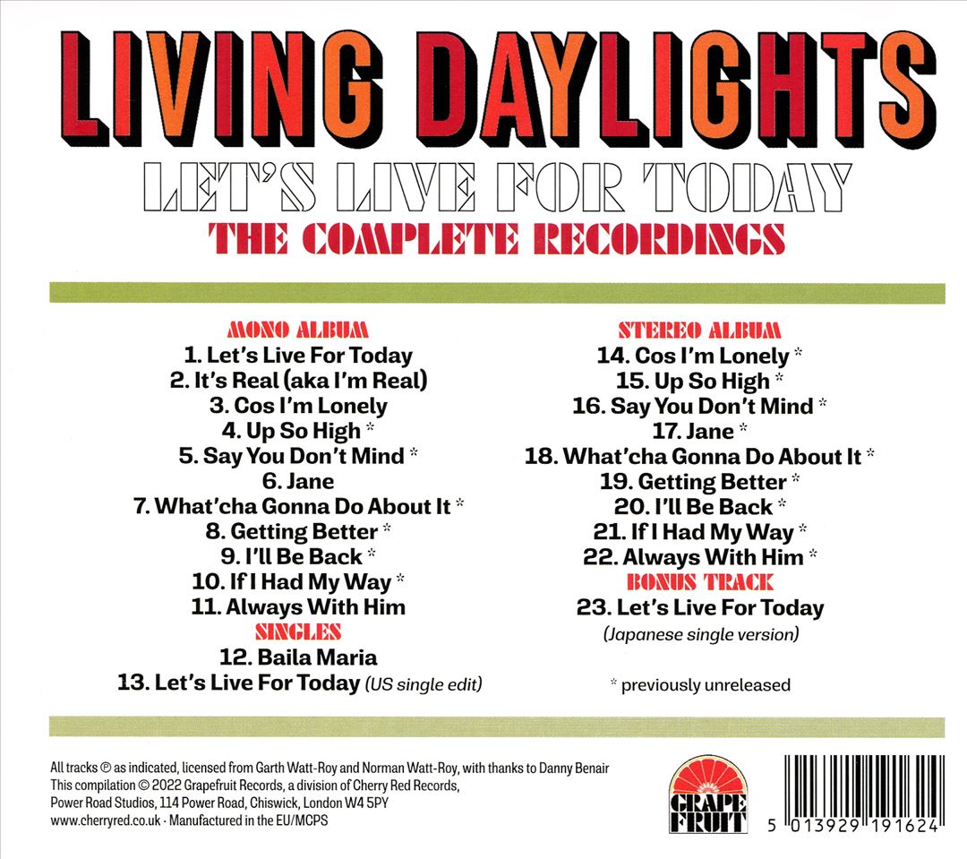 Let's Live for Today: The Complete Recordings cover art
