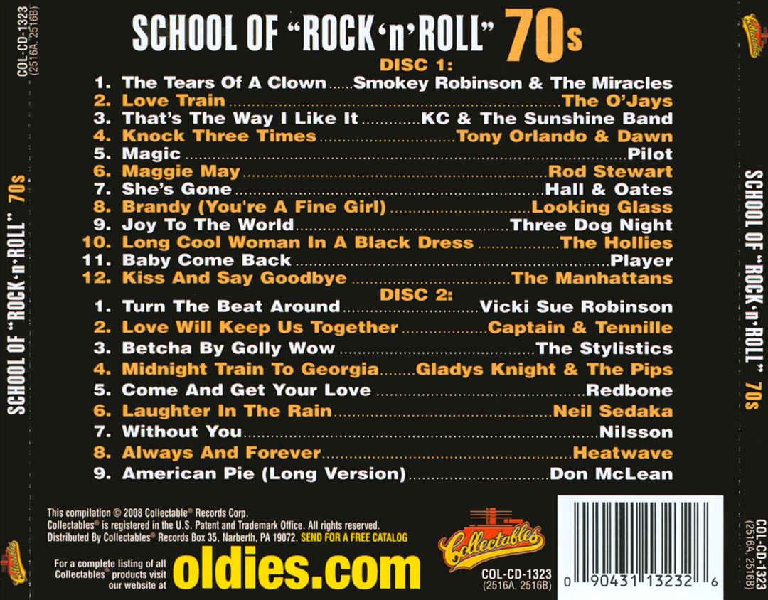 School of "Rock 'n' Roll": 70s cover art