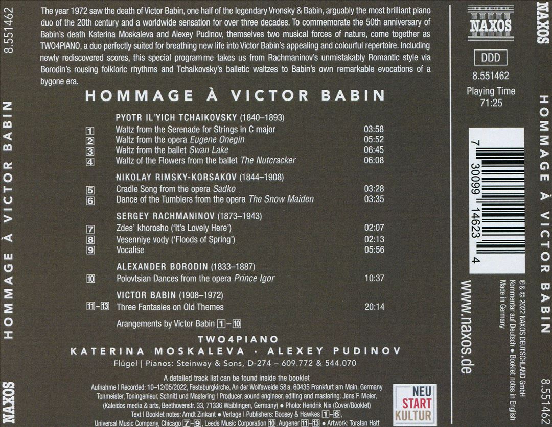 Hommage à Victor Babin cover art