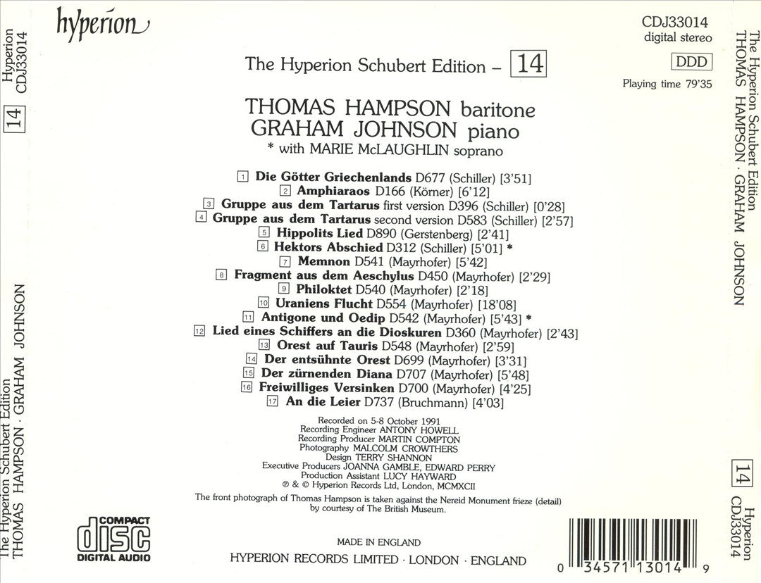 Schubert: Complete Songs, Vol. 14 cover art