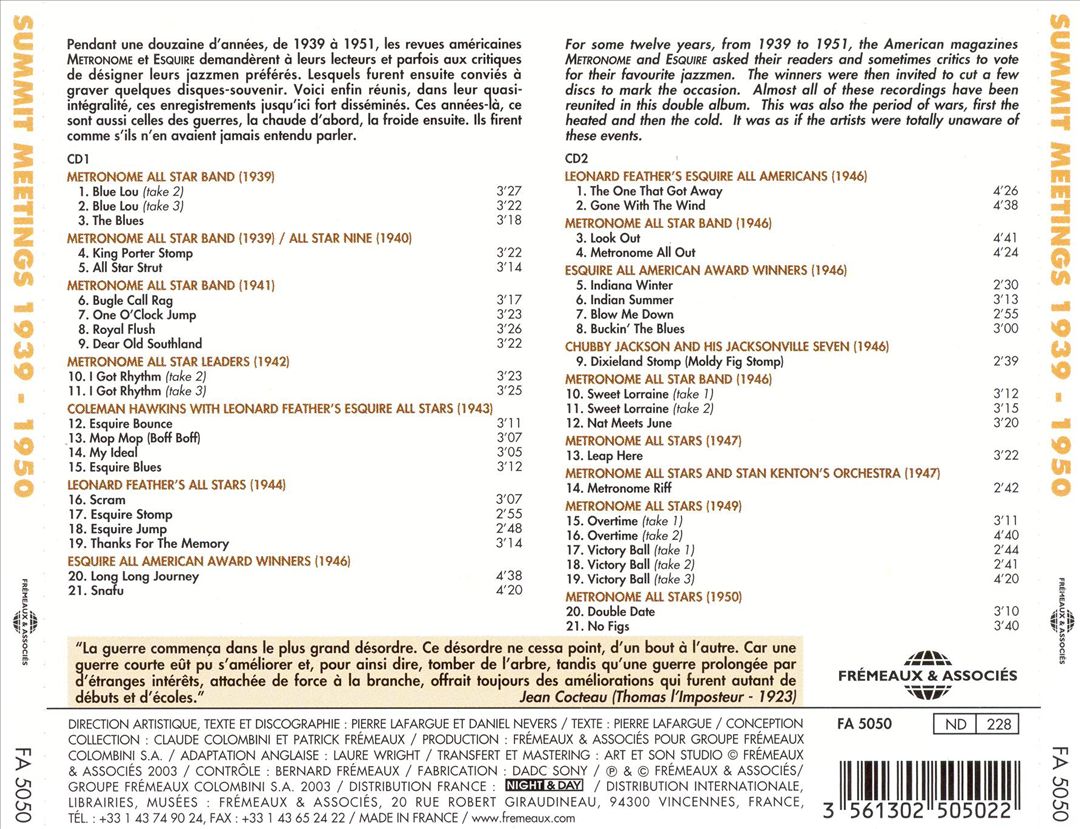 Summit Meetings 1939-50 cover art