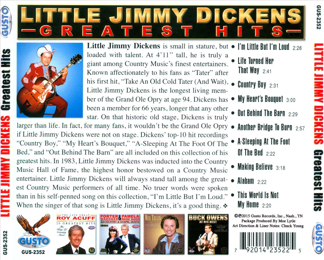 Jimmy Dickens' Greatest Hits cover art