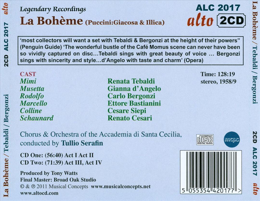 Puccini: La bohème cover art