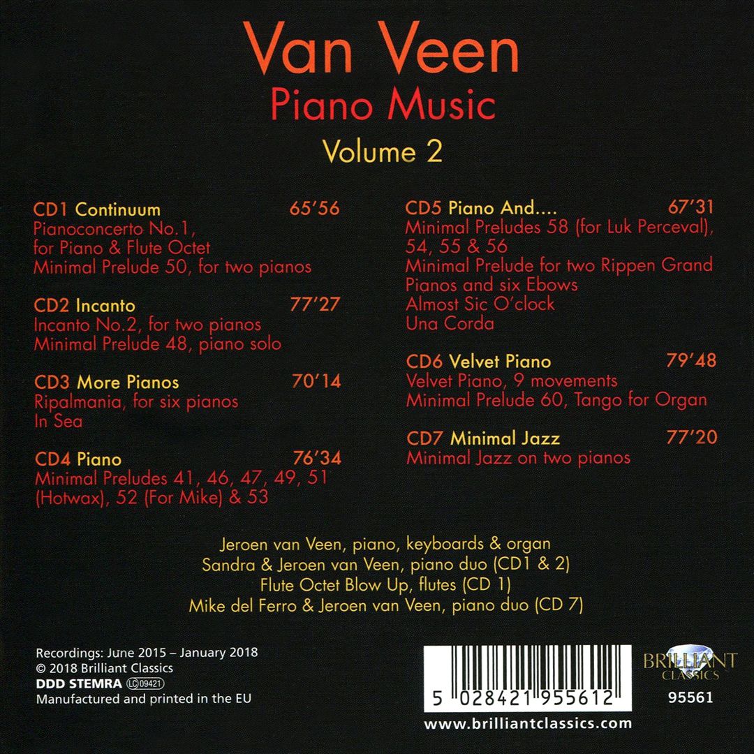 Van Veen: Piano Music, Vol. 2 cover art