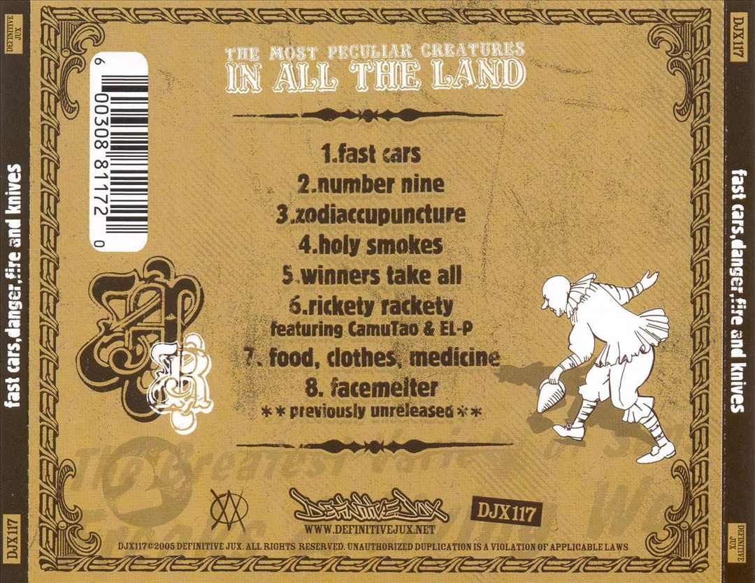 Fast Car, Danger, Fire and Knives [Bonus Track] cover art