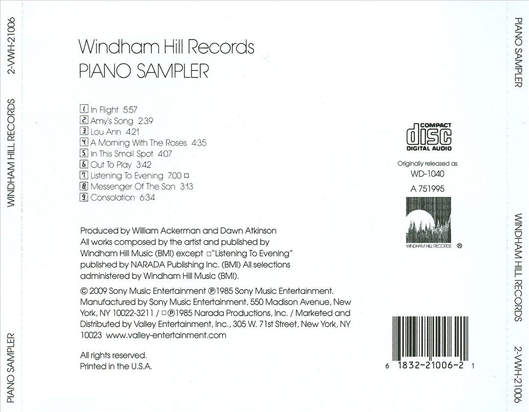 Windham Hill Records: Piano Sampler cover art