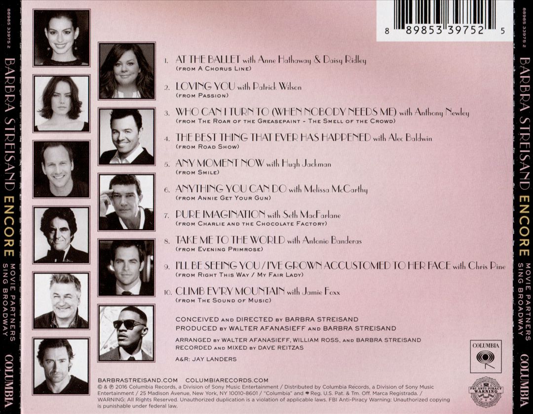 Encore: Movie Partners Sing Broadway cover art
