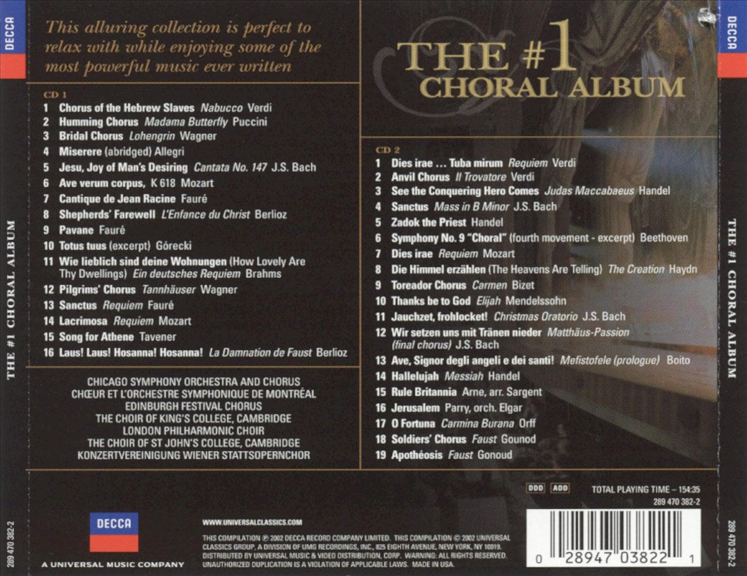 #1 Choral Album cover art