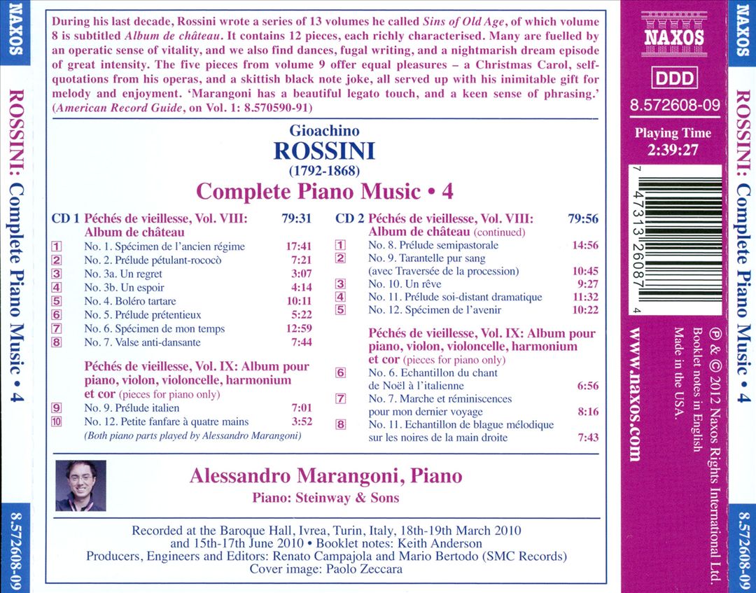 Rossini: Complete Piano Music, Vol. 4 cover art
