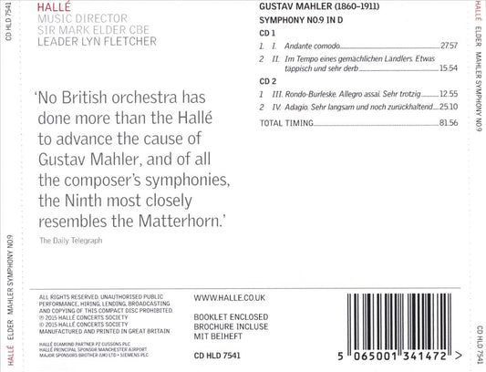 Gustav Mahler: Symphony No. 9 cover art
