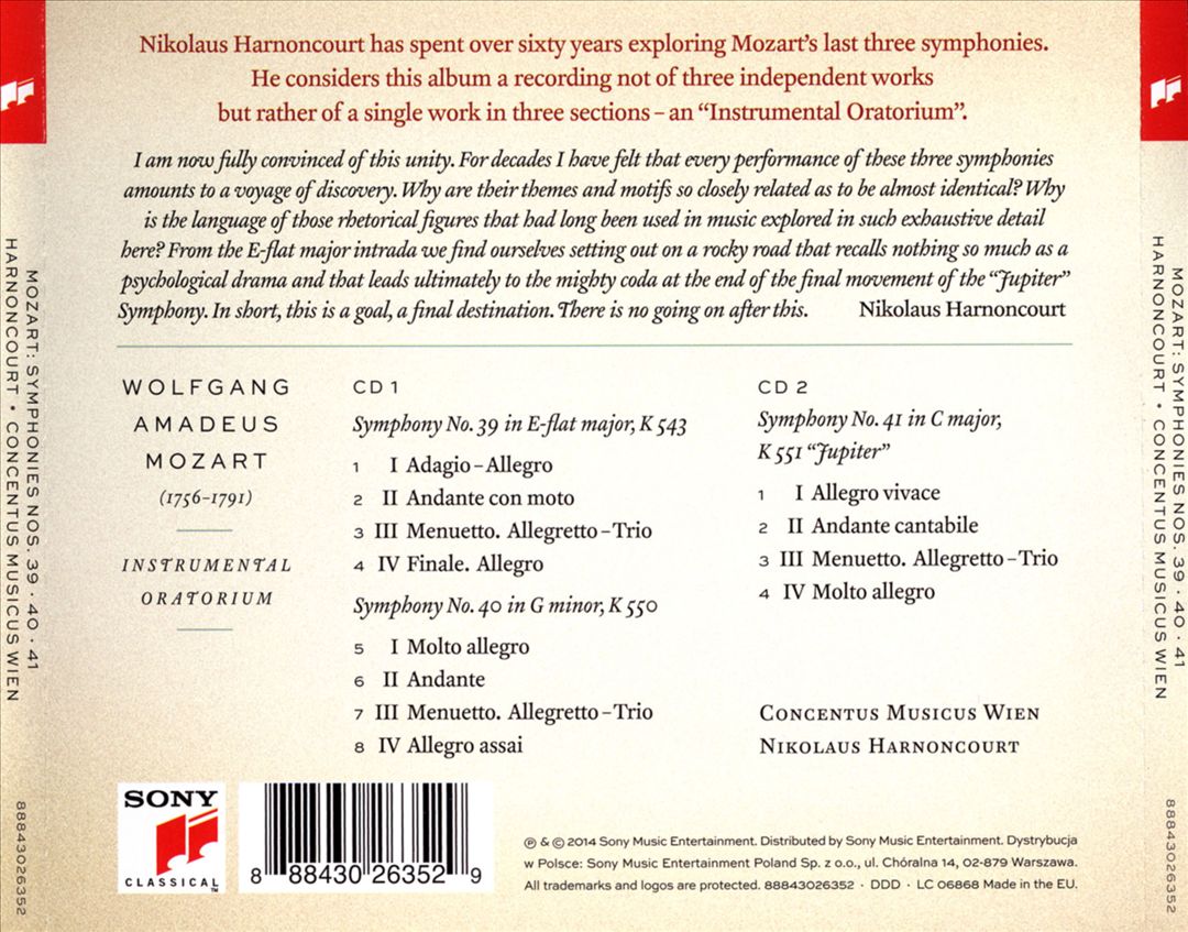 Last Symphonies: Mozart's Instrumental Oratorium cover art