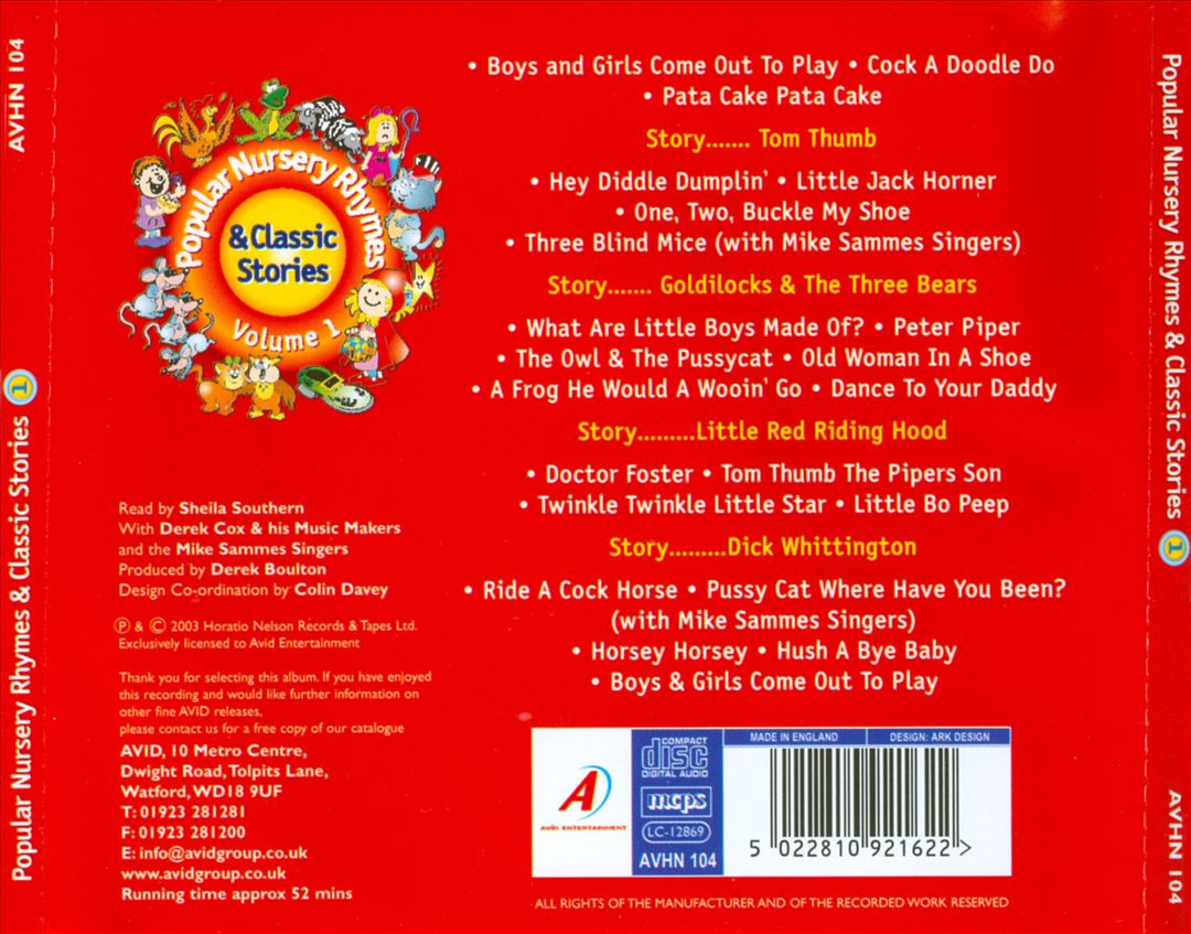 Popular Nursery Rhymes & Classic Stories, Vol. 1 [2003] cover art