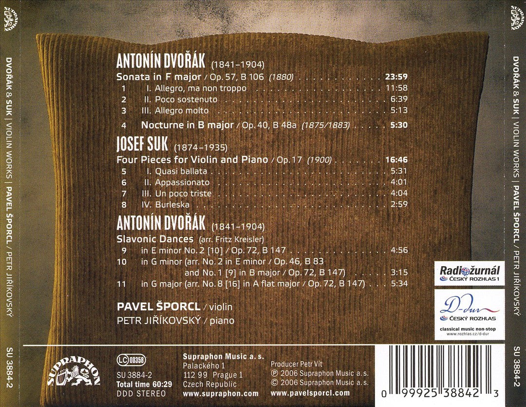 Dvorak, Suk: Violin Works cover art