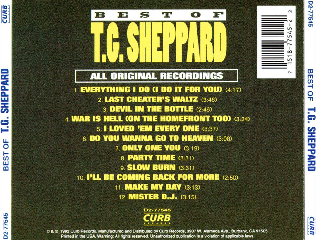 Best of T.G. Sheppard cover art