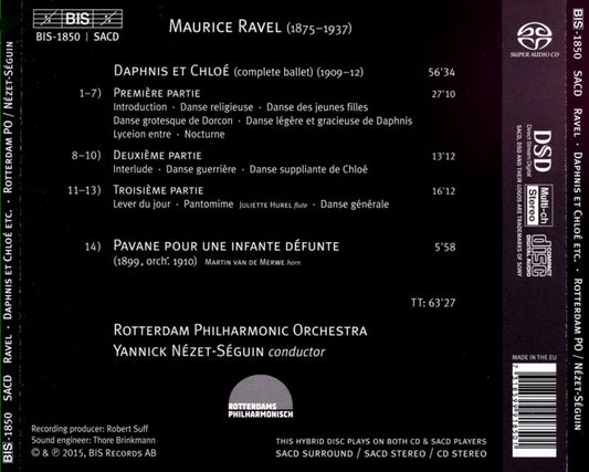 Ravel: Daphnis et Chloe (Complete Ballet); Pavane cover art