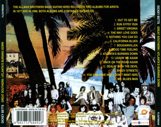 Dickey Betts & Great Southern/Atlanta's Burning Down cover art