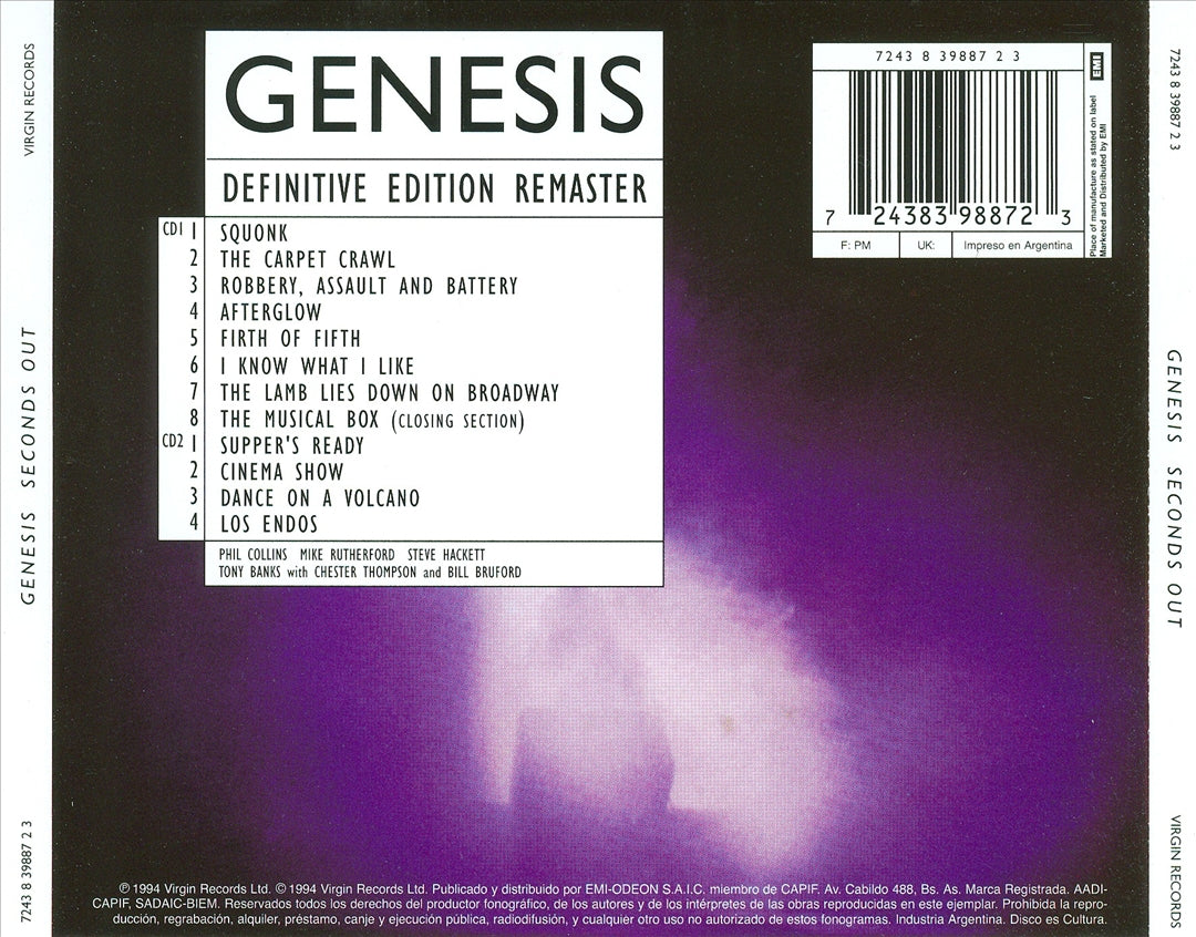 Seconds Out cover art