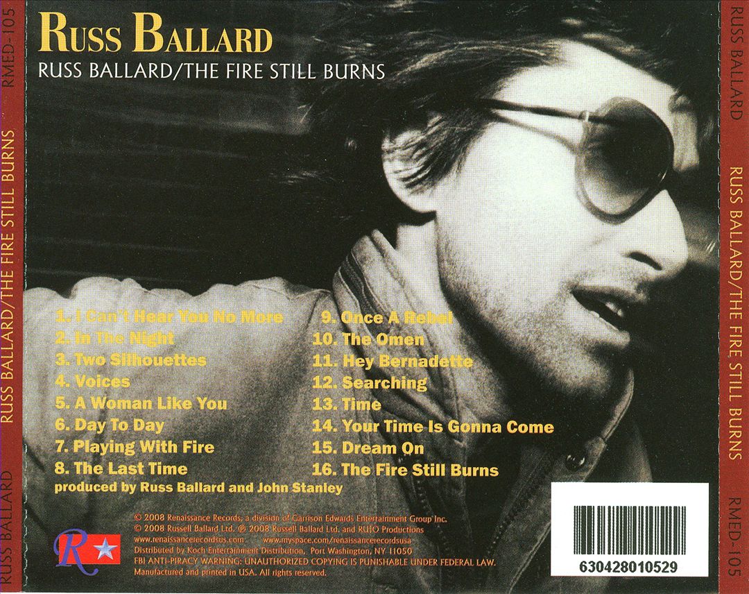 Russ Ballard/The Fire Still Burns cover art