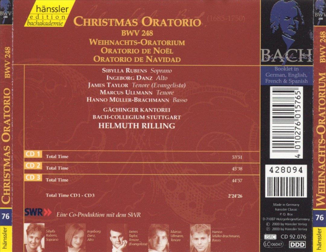 Bach: Christmas Oratorio [1999 Recording] cover art