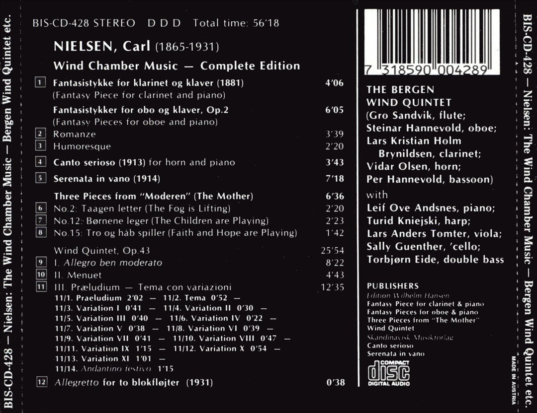 Nielsen: Wind Chamber Music cover art
