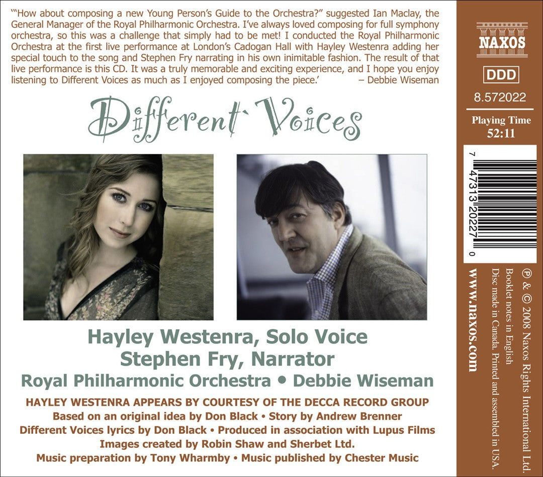 Debbie Wiseman: Different Voices cover art