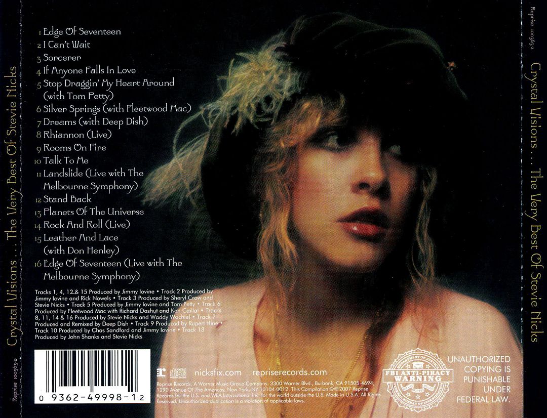 Crystal Visions: The Very Best of Stevie Nicks cover art